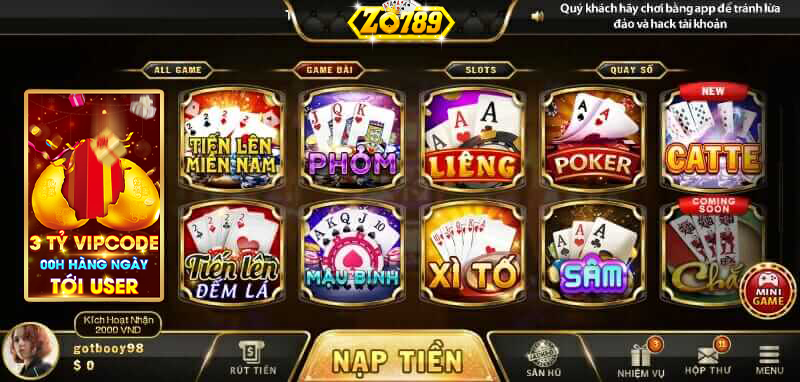 Game cá cược đa dạng